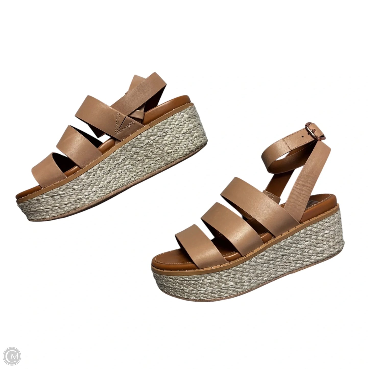 Sandals Heels Platform By Fitflop In Tan, Size: 7
