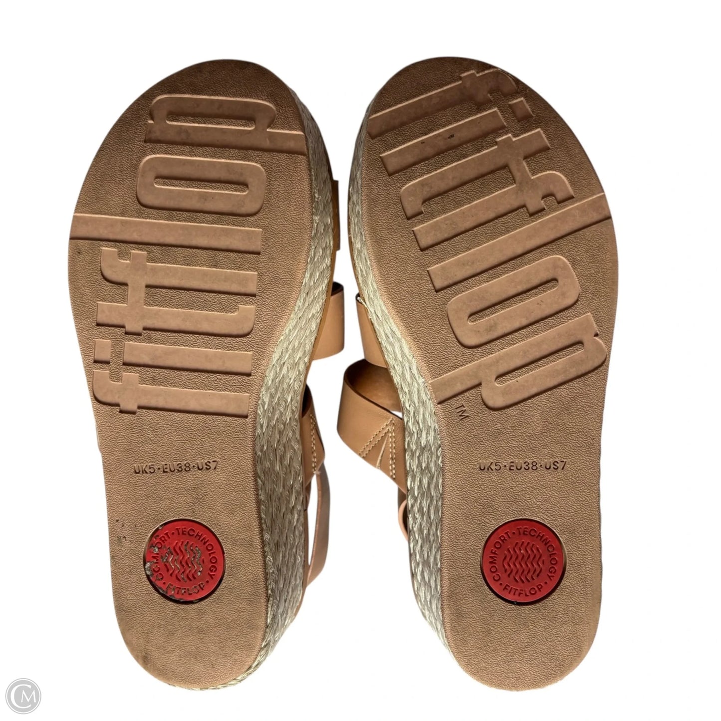 Sandals Heels Platform By Fitflop In Tan, Size: 7