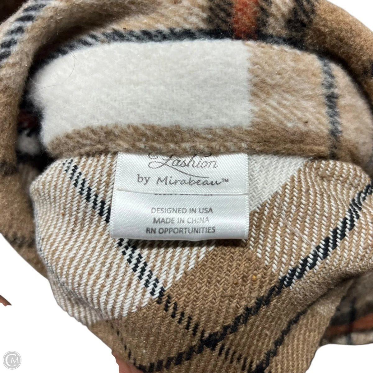 Jacket Shirt By Mirabean In Plaid Pattern, Size: M
