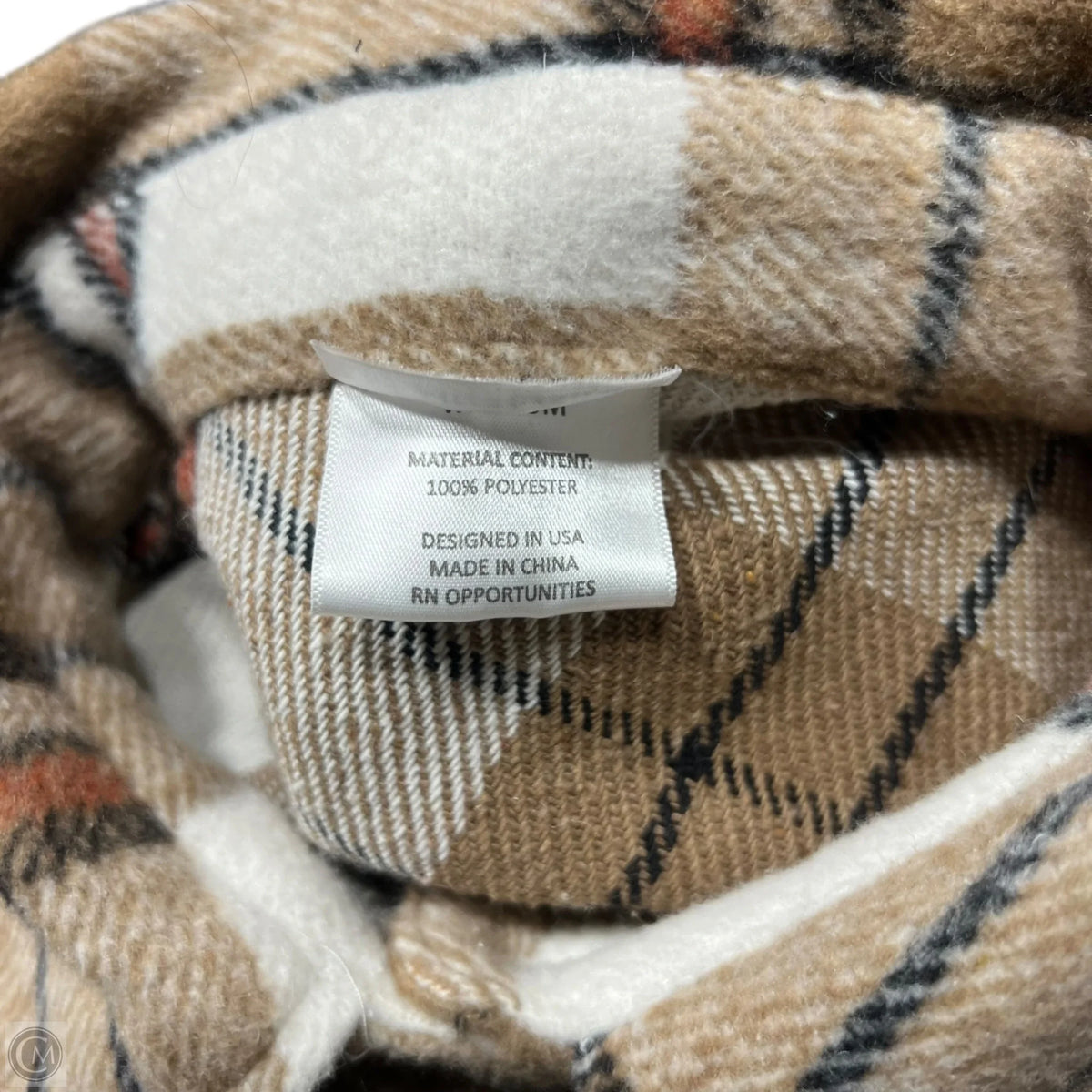 Jacket Shirt By Mirabean In Plaid Pattern, Size: M