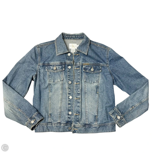 Jacket Denim By Calvin Klein In Blue Denim, Size: Osfm