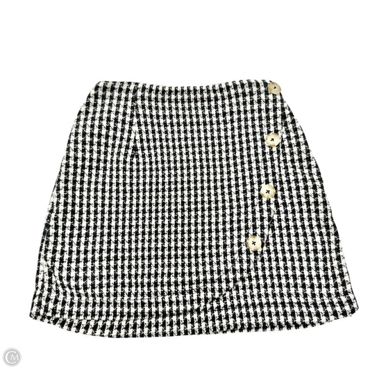 Skirt Mini & Short By Maeve In Black & White, Size: 0