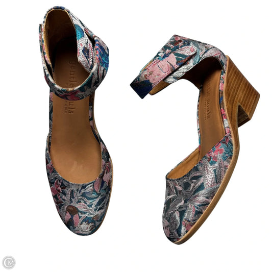Shoes Heels Block By Gentle Souls In Floral Print, Size: 8