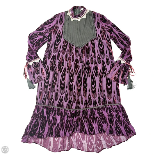 Dress Party Midi By Lug Von Siga In Black & Purple, Size: L