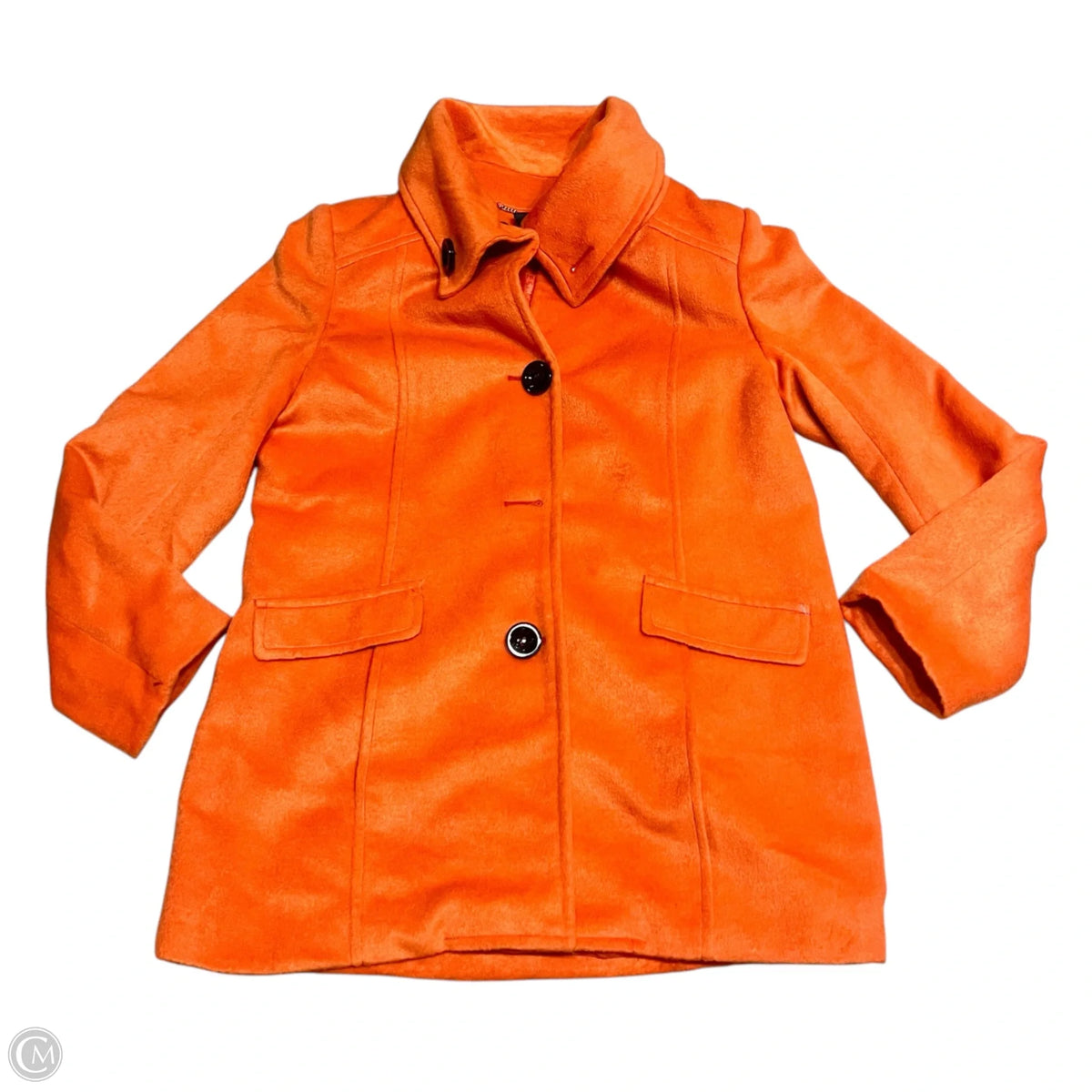 Coat Peacoat By Grace Elements In Orange, Size: L