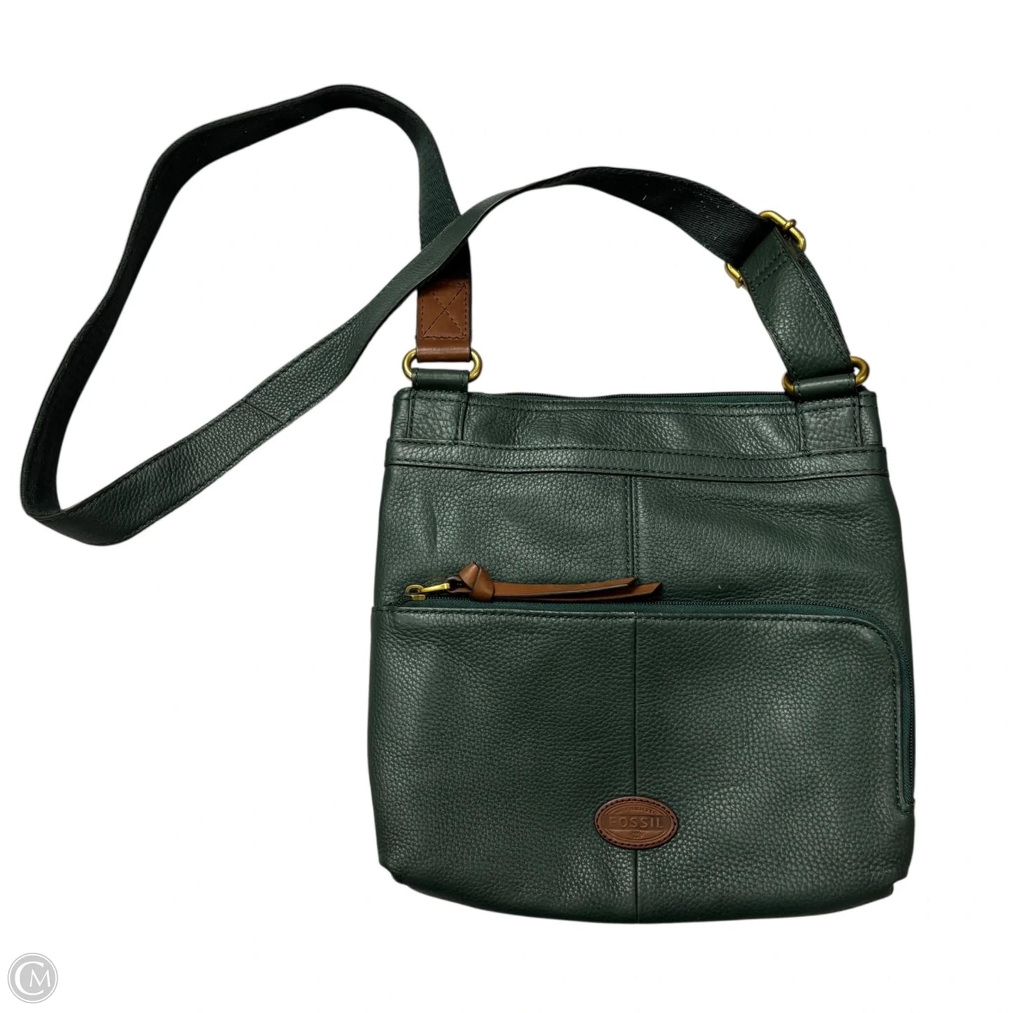 Crossbody Leather By Fossil, Size: Medium