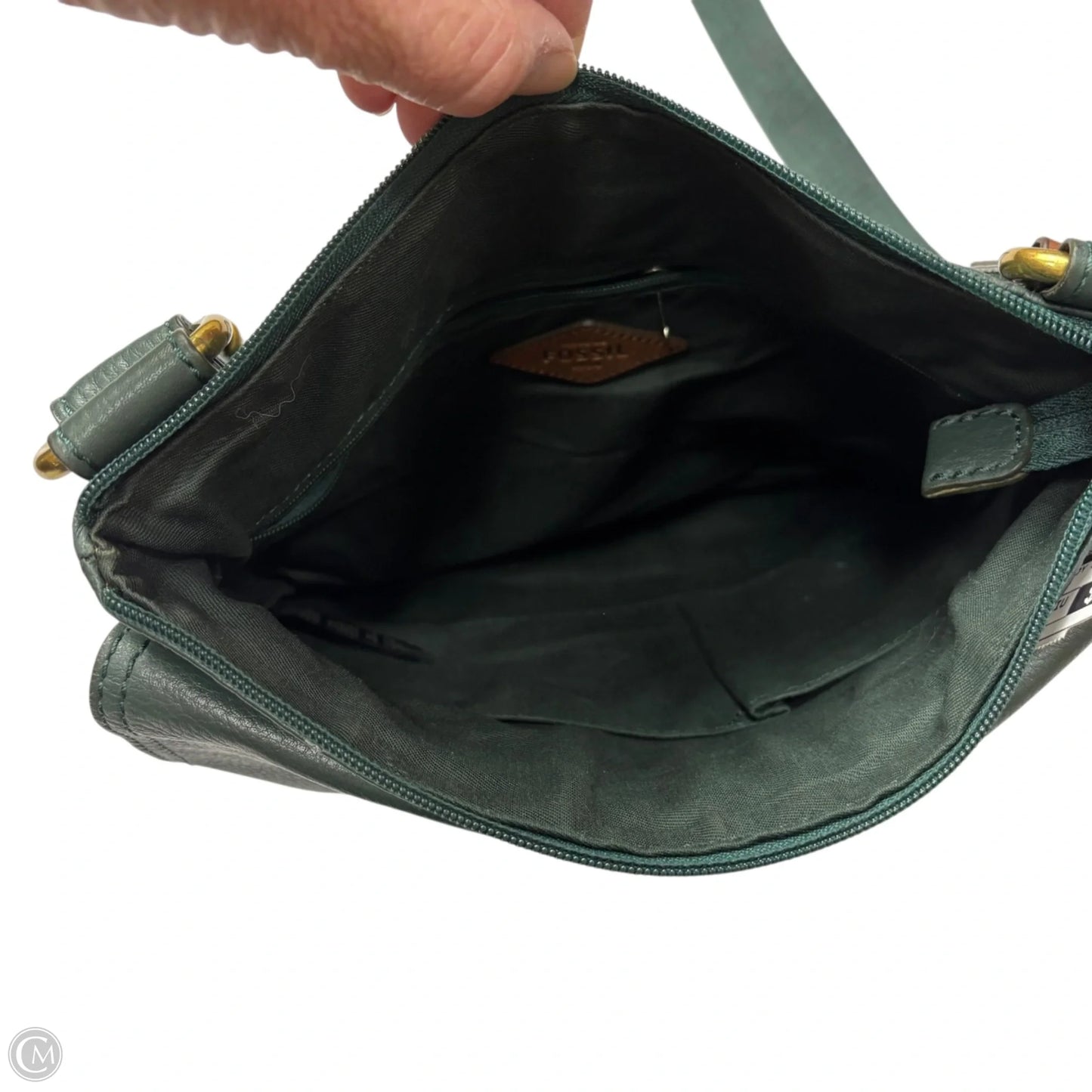 Crossbody Leather By Fossil, Size: Medium