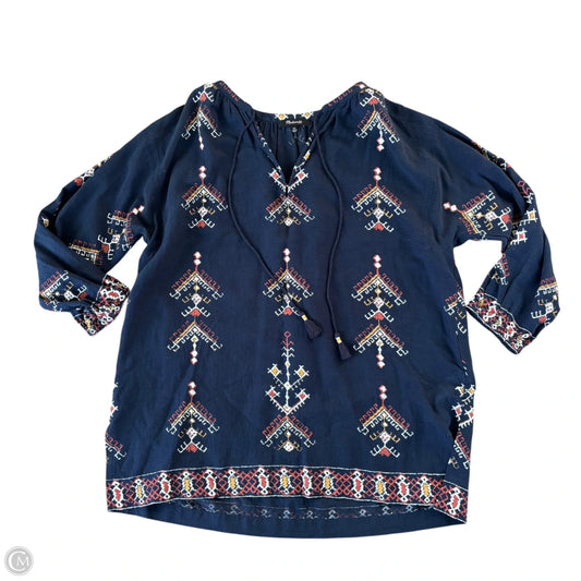 Top Long Sleeve By Madewell In Navy, Size: Xs