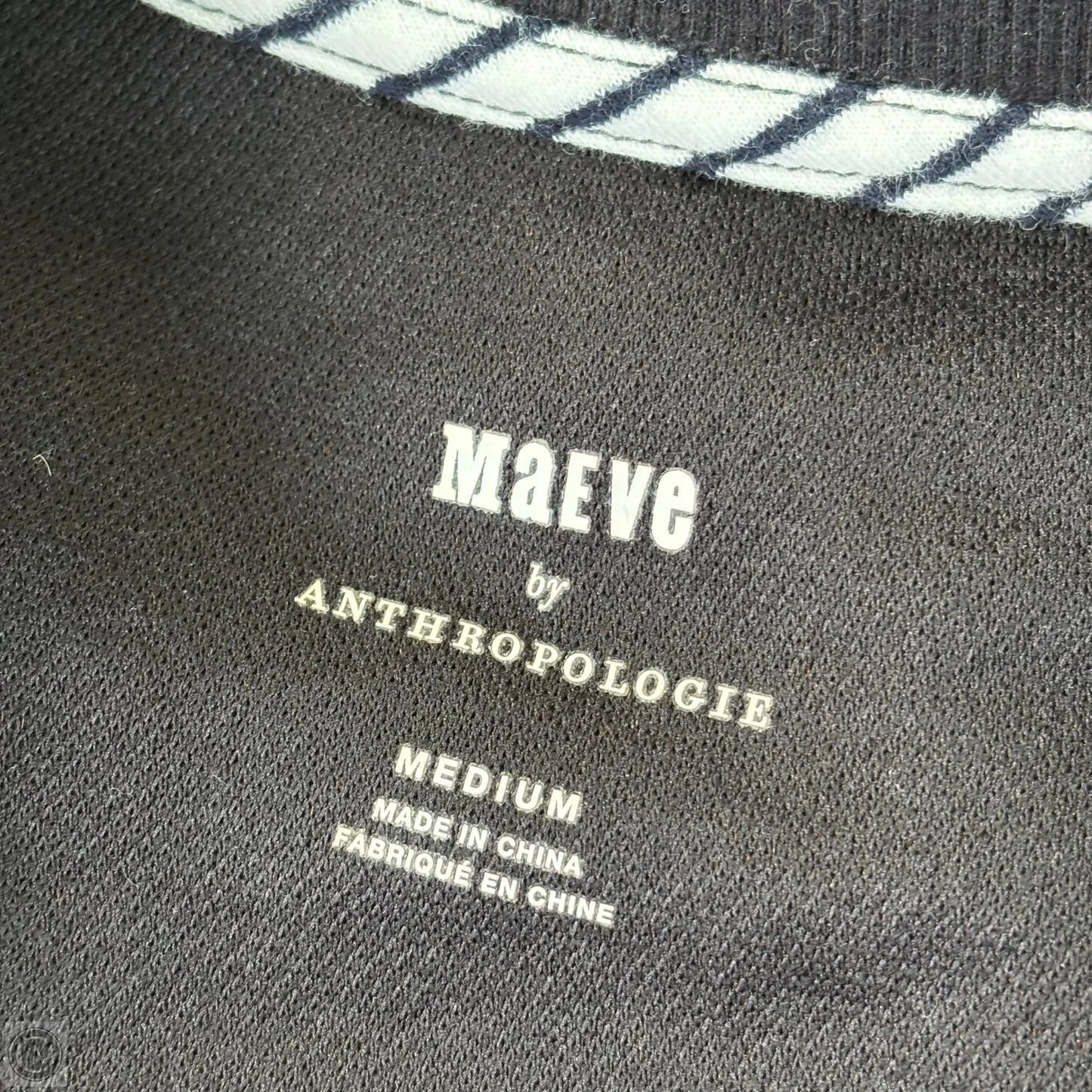 Top Long Sleeve By Maeve In Black, Size: M