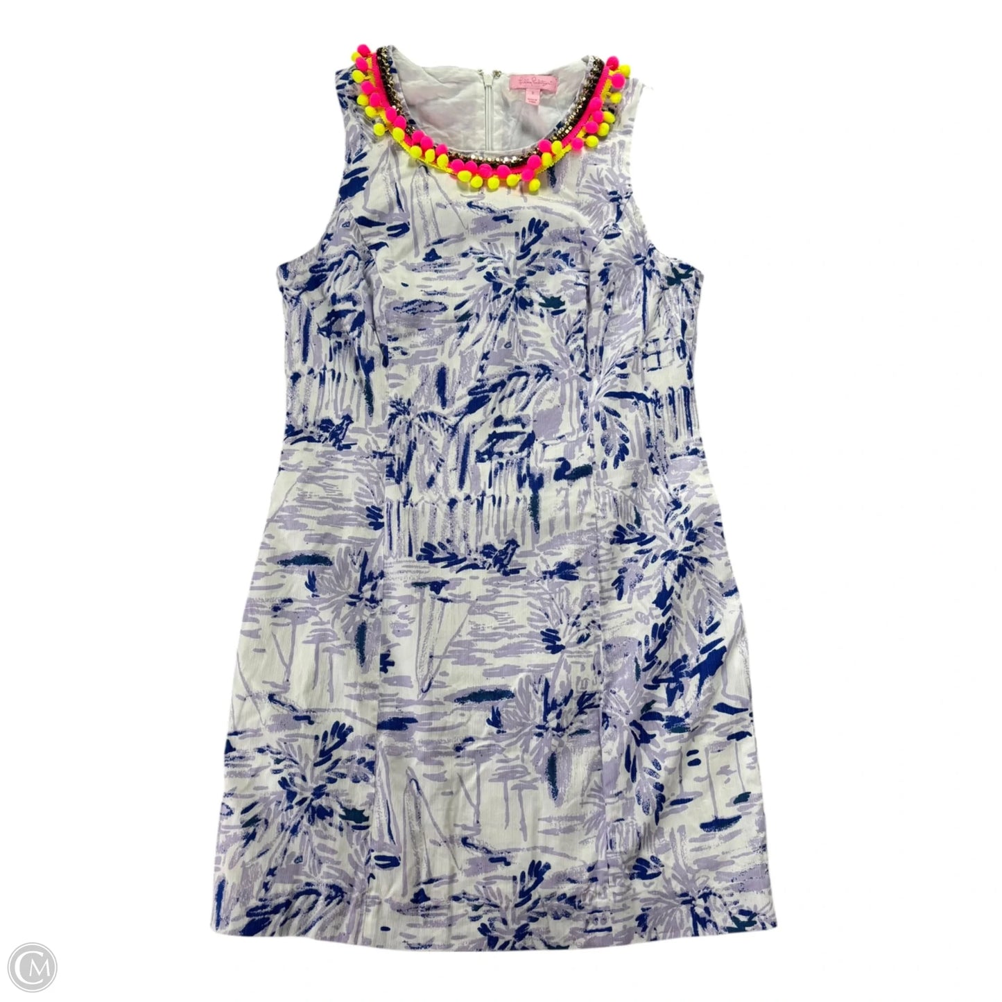 Dress Designer By Lilly Pulitzer In Purple & White, Size: 8
