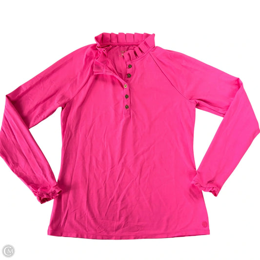 Top Long Sleeve Designer By Lilly Pulitzer In Pink, Size: M