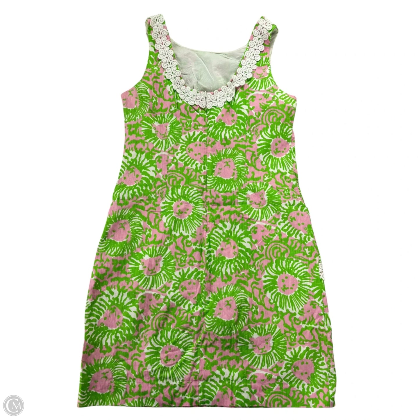 Dress Designer By Lilly Pulitzer In Green & Pink, Size: 4