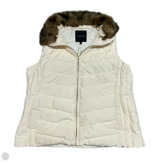 Vest Puffer & Quilted By Talbots In Cream, Size: Xl