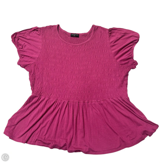 Top Short Sleeve By Lane Bryant In Pink, Size: 3x