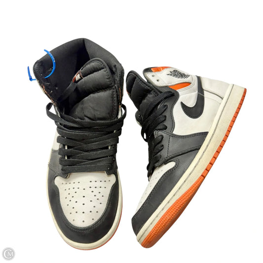 Shoes Luxury Designer By Jordan In Black & Orange, Size: 10.5