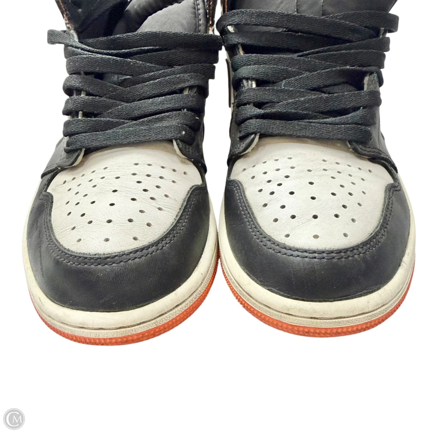 Shoes Luxury Designer By Jordan In Black & Orange, Size: 10.5