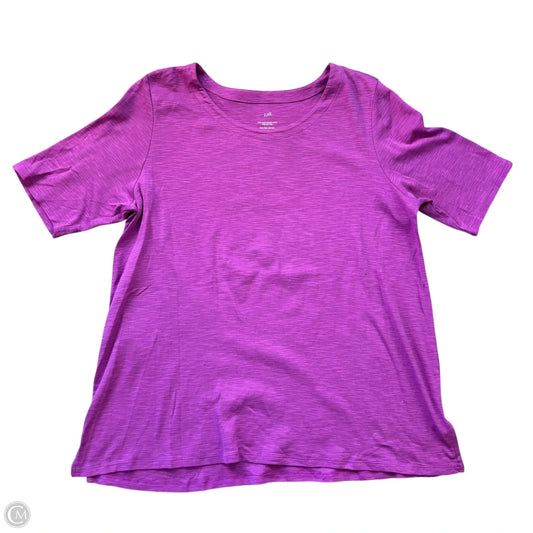 Top Short Sleeve Basic By J. Jill In Purple, Size: L