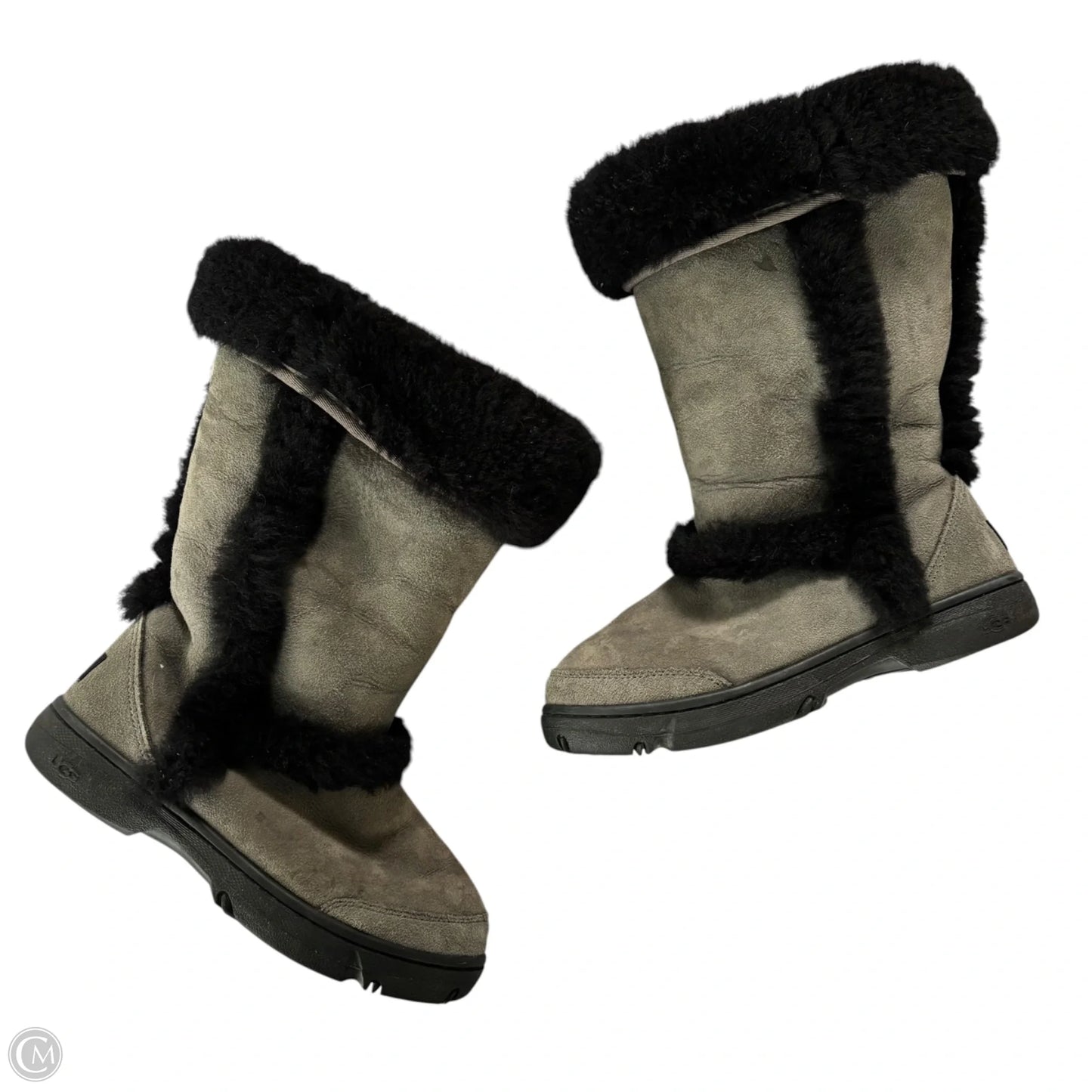Boots Designer By Ugg In Black & Grey, Size: 7
