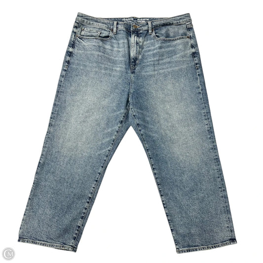 Jeans Cropped By Torrid In Blue Denim, Size: 20