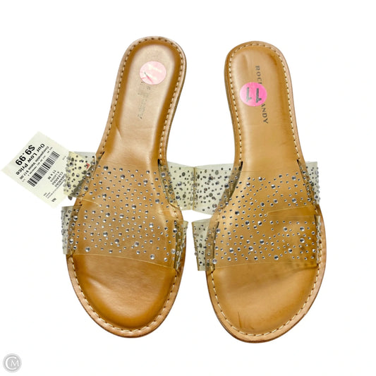 Sandals Flats By Rock And Candy In Brown & Silver, Size: 11