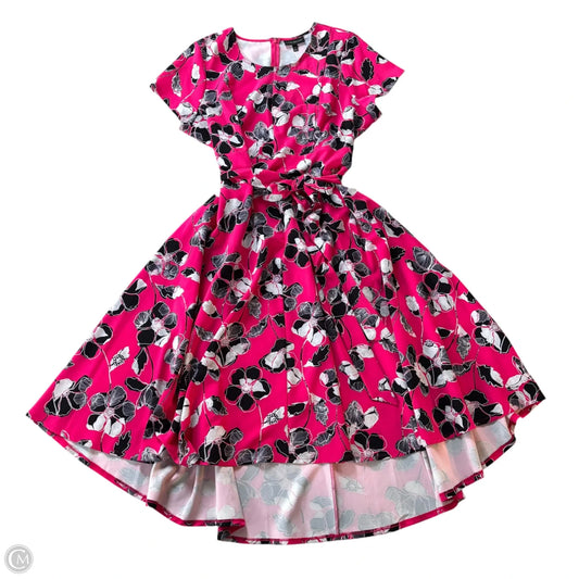 Dress Casual Midi By Lane Bryant In Black & Pink, Size: 3x