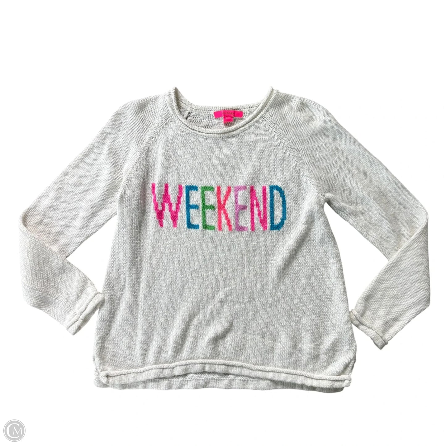 Sweater Designer By Lilly Pulitzer In White, Size: L