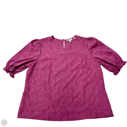 Blouse Short Sleeve By Ted Baker In Pink, Size: Xl