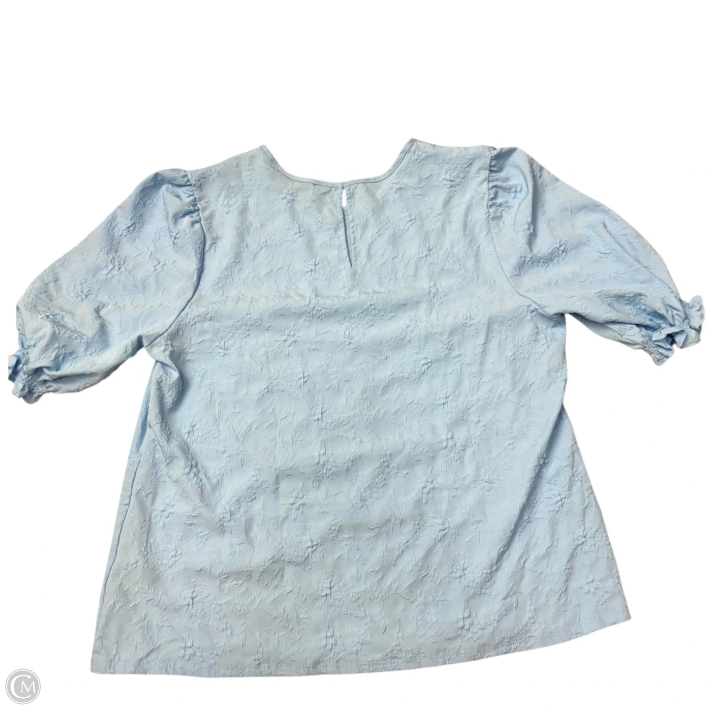 Blouse Short Sleeve By Ted Baker In Blue, Size: L