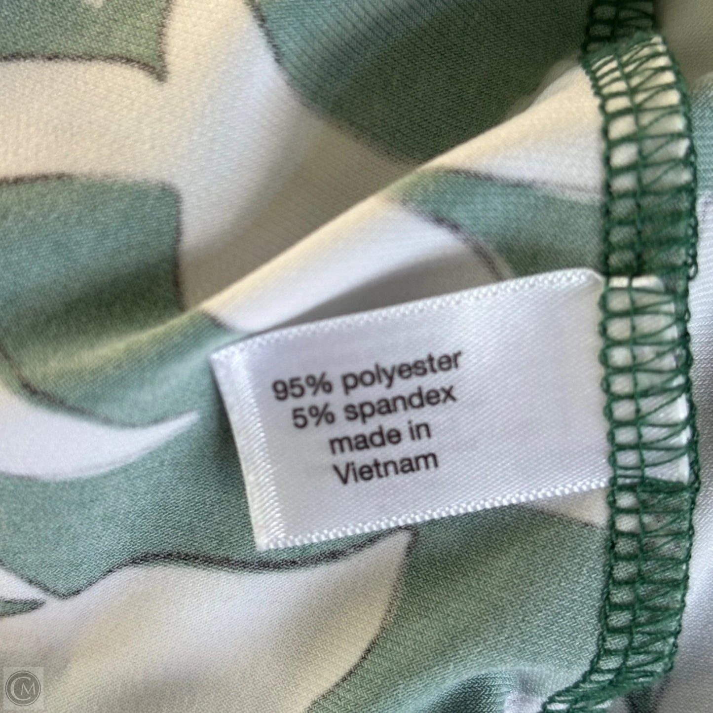 Top Short Sleeve By Lane Bryant In Green & White, Size: 1x
