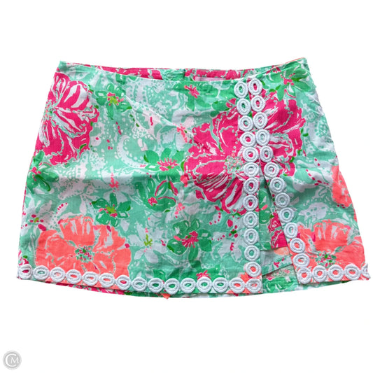 Skirt Designer By Lilly Pulitzer In Green & Pink, Size: 6