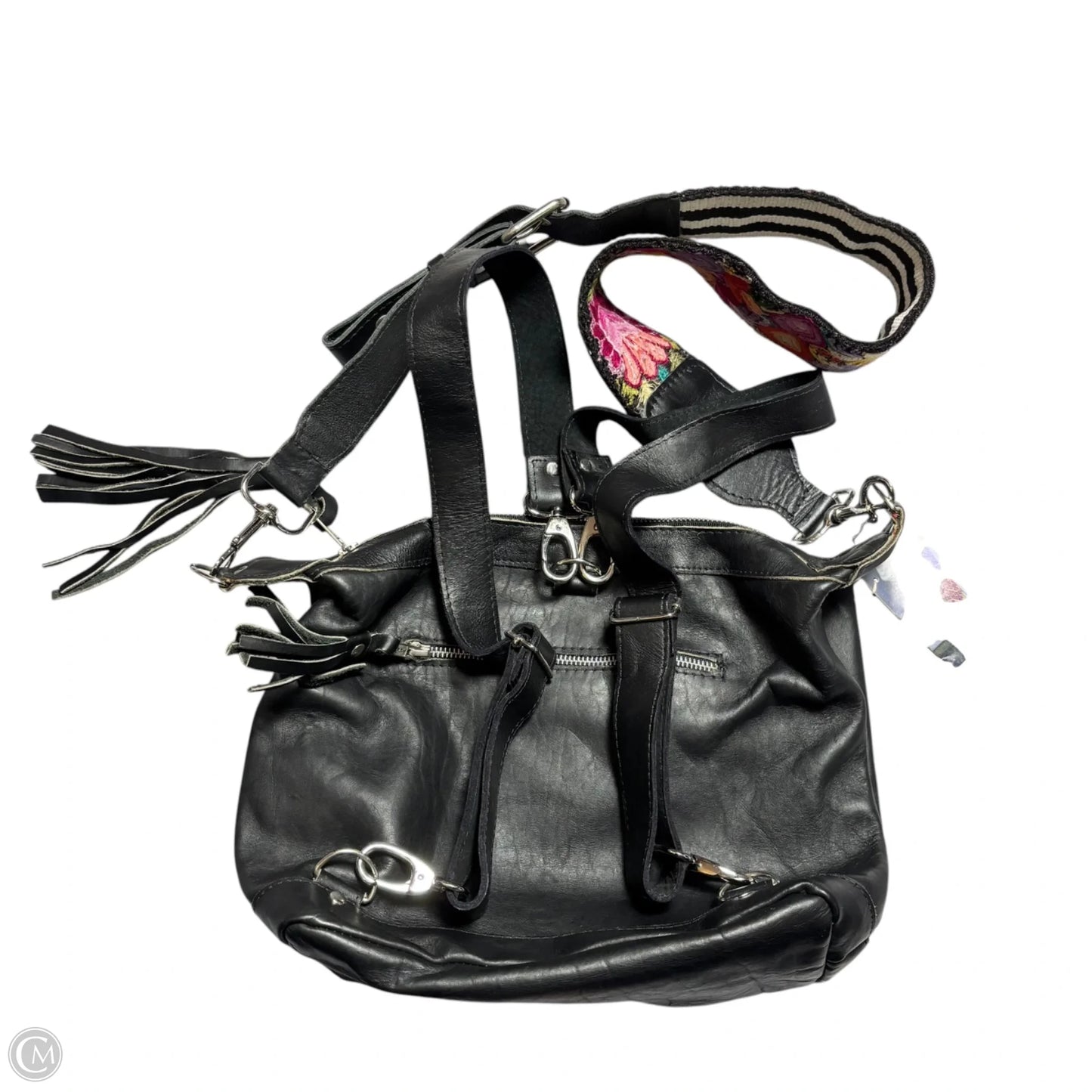 Handbag Leather By Sabra & Sand, Size: Medium