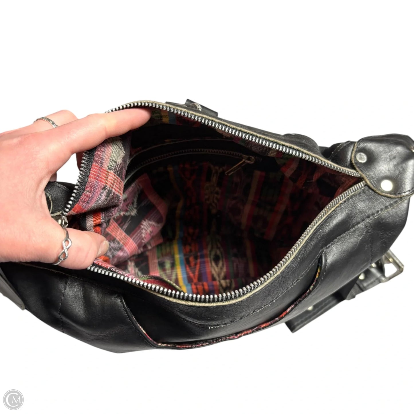 Handbag Leather By Sabra & Sand, Size: Medium