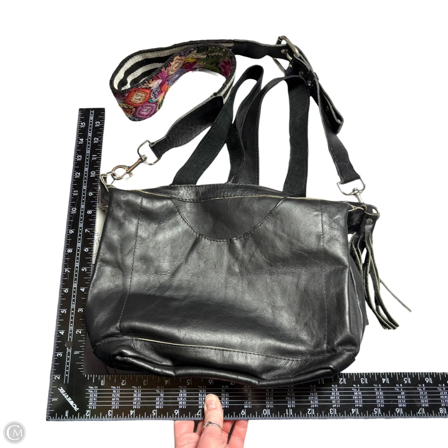 Handbag Leather By Sabra & Sand, Size: Medium