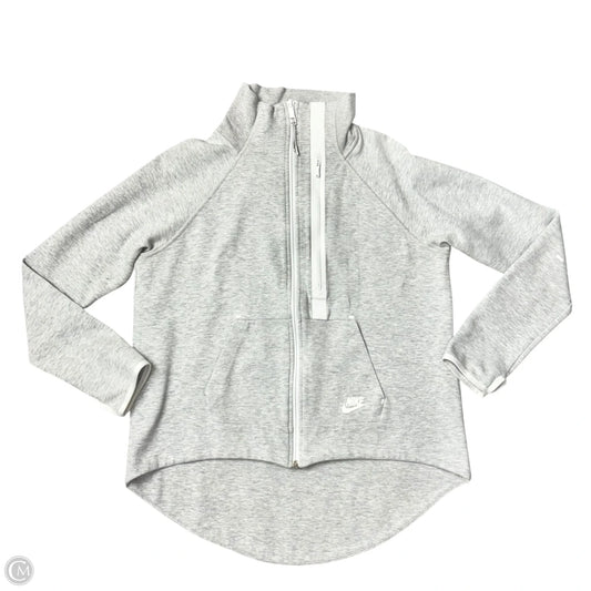 Athletic Jacket By Nike Apparel In Grey, Size: L