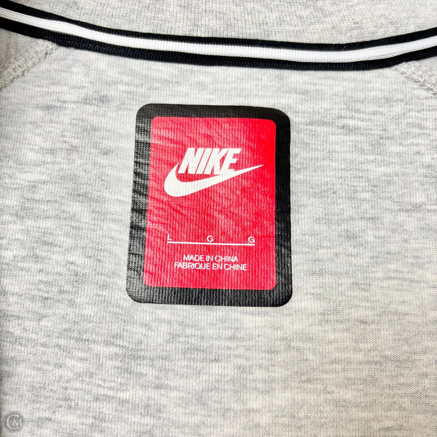 Athletic Jacket By Nike Apparel In Grey, Size: L