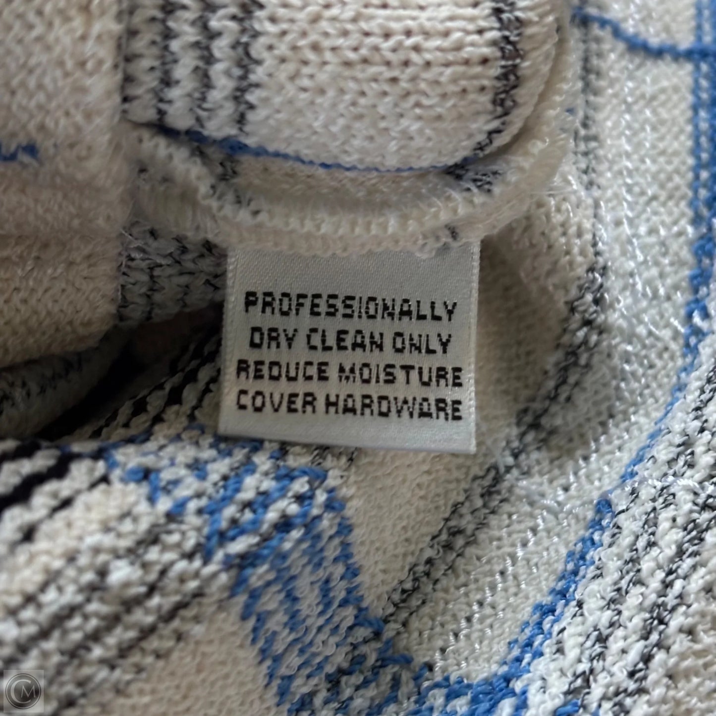 Blazer Luxury Designer By St John Collection In Blue & White, Size: S