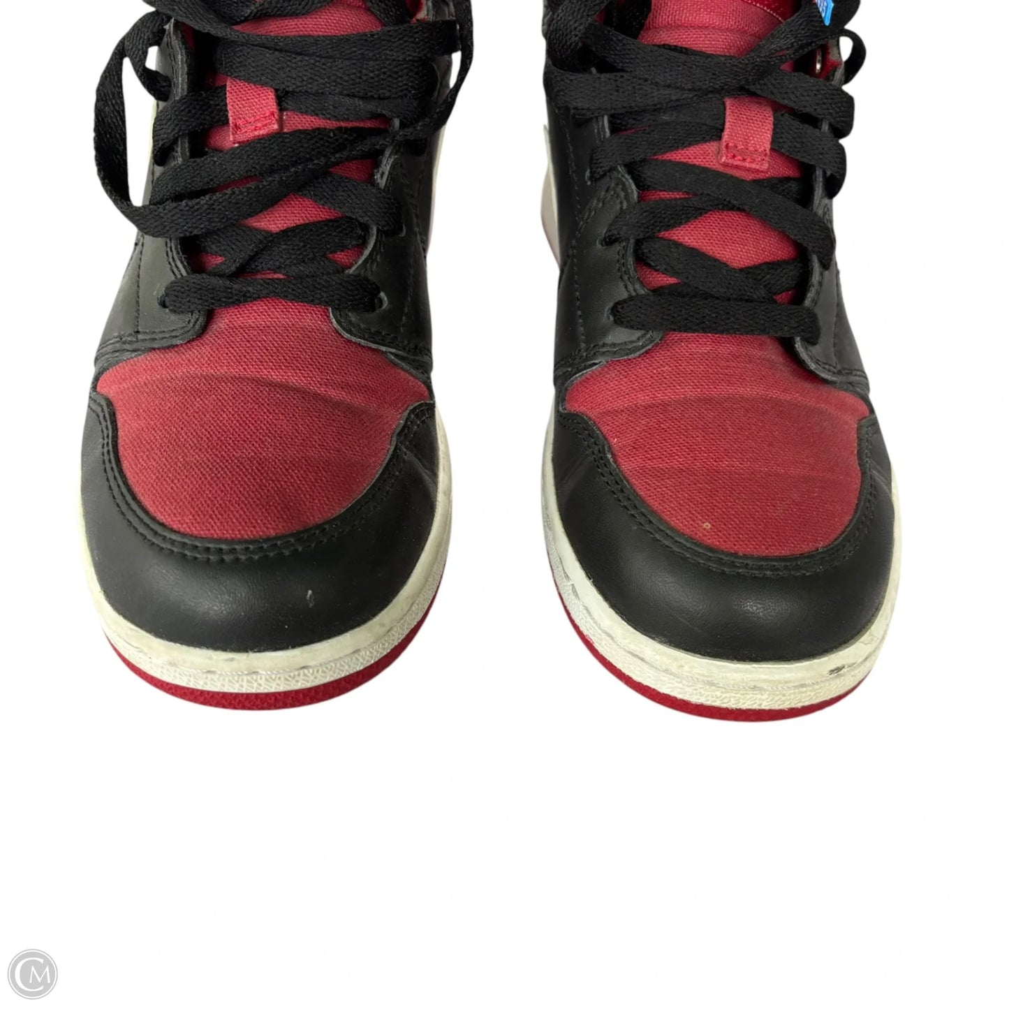 Shoes Luxury Designer By Jordan In Black & Red, Size: 7