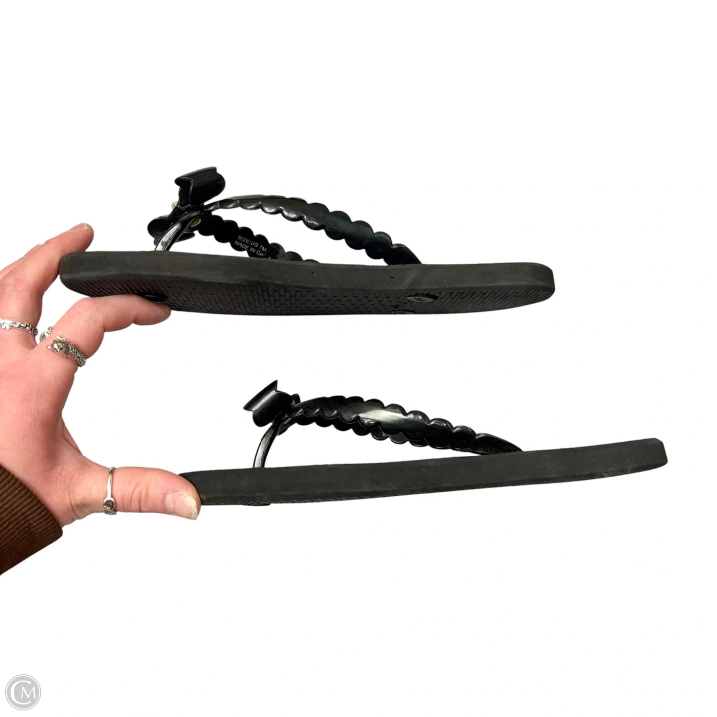 Sandals Designer By Kate Spade In Black, Size: 7