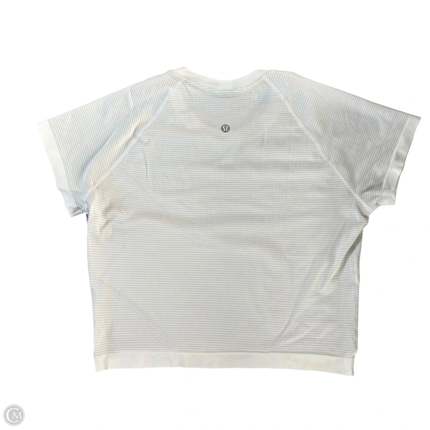 Athletic Top Short Sleeve By Lululemon In White, Size: M