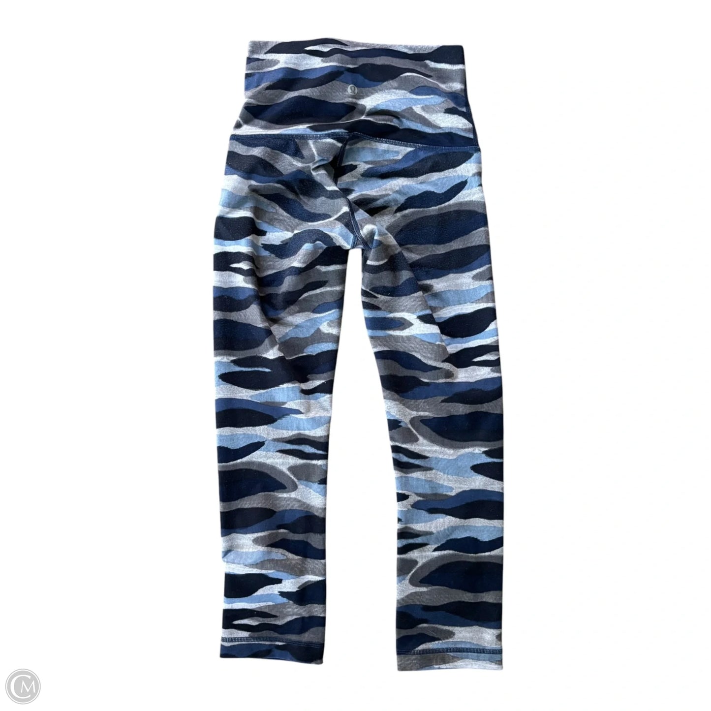 Athletic Capris By Lululemon In Blue & Grey, Size: S