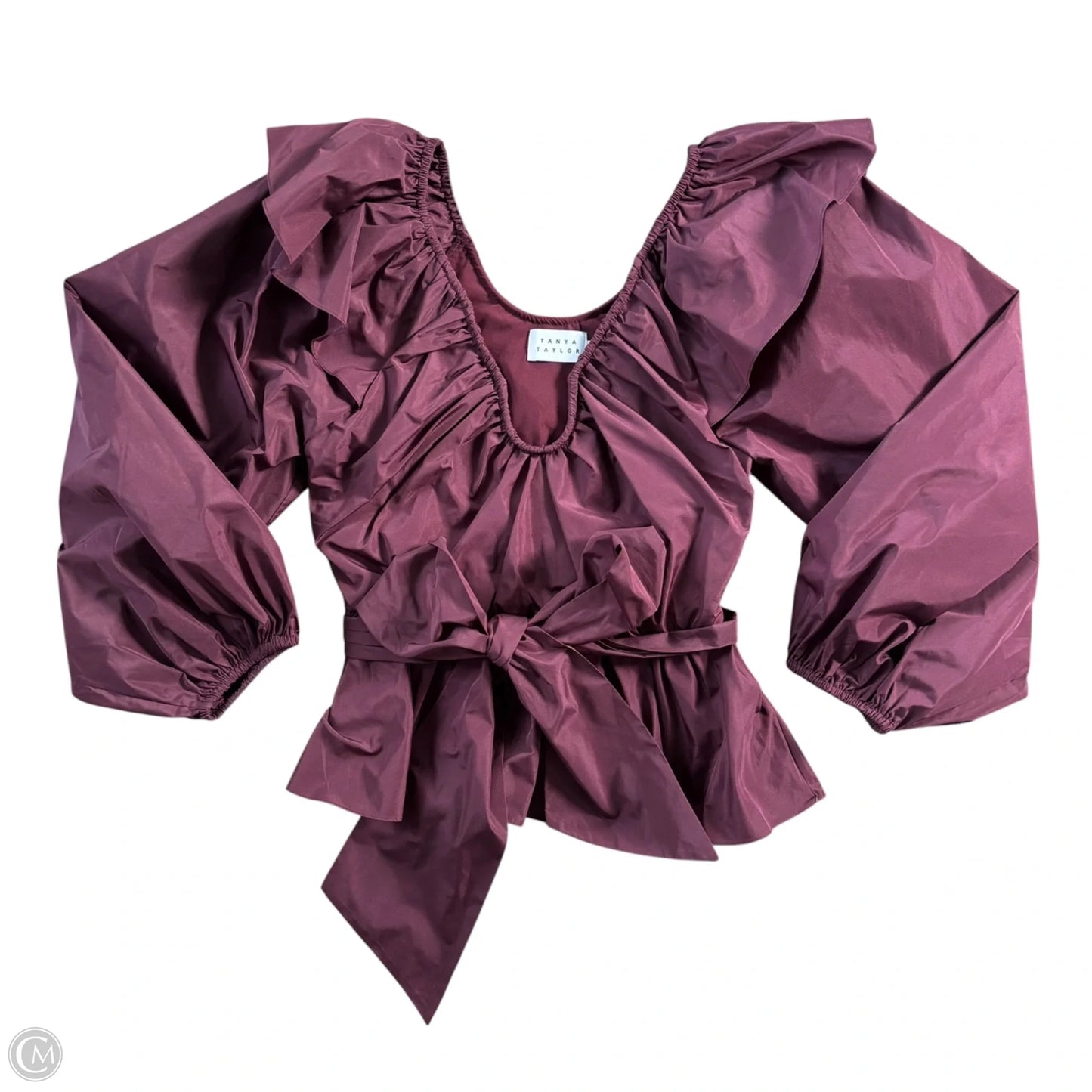Blouse Long Sleeve By Tanya Taylor In Purple, Size: Xs