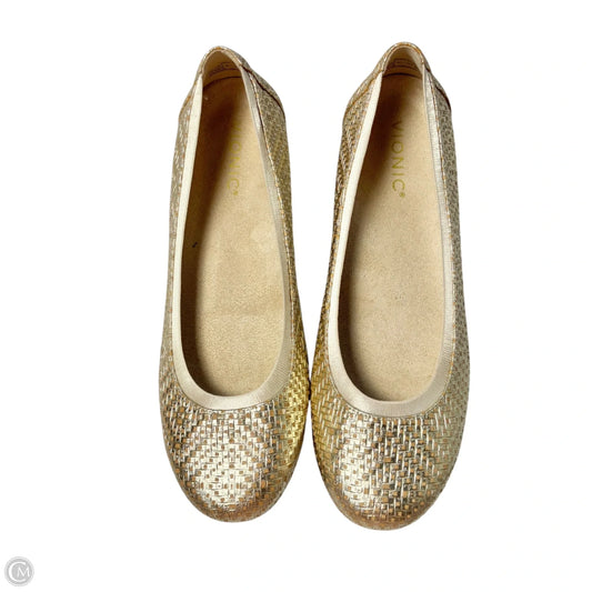 Shoes Flats By Vionic In Gold, Size: 9.5