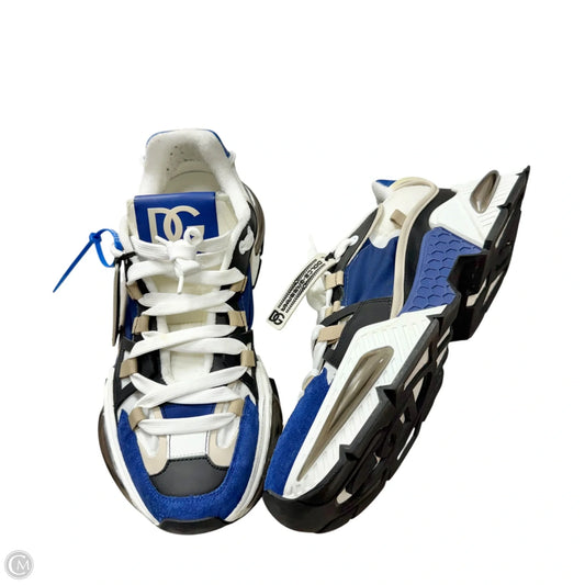 Shoes Luxury Designer By Dolce And Gabbana In Blue & White, Size: 13