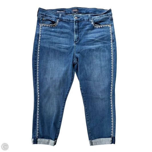 Jeans Cropped By Not Your Daughters Jeans In Blue Denim, Size: 2x