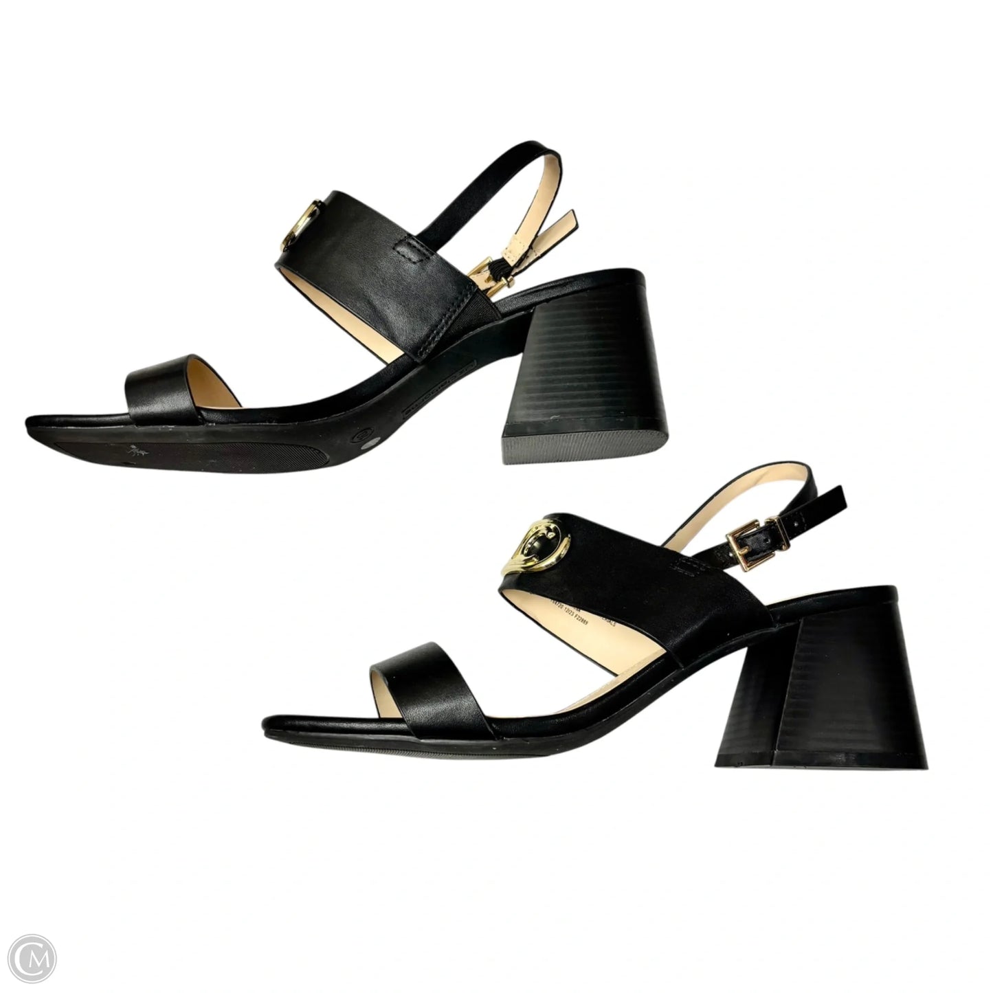 Sandals Heels Block By Liz Claiborne In Black, Size: 10