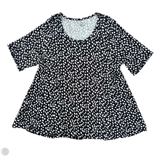 Top Short Sleeve By Lane Bryant In Black & White, Size: 3x