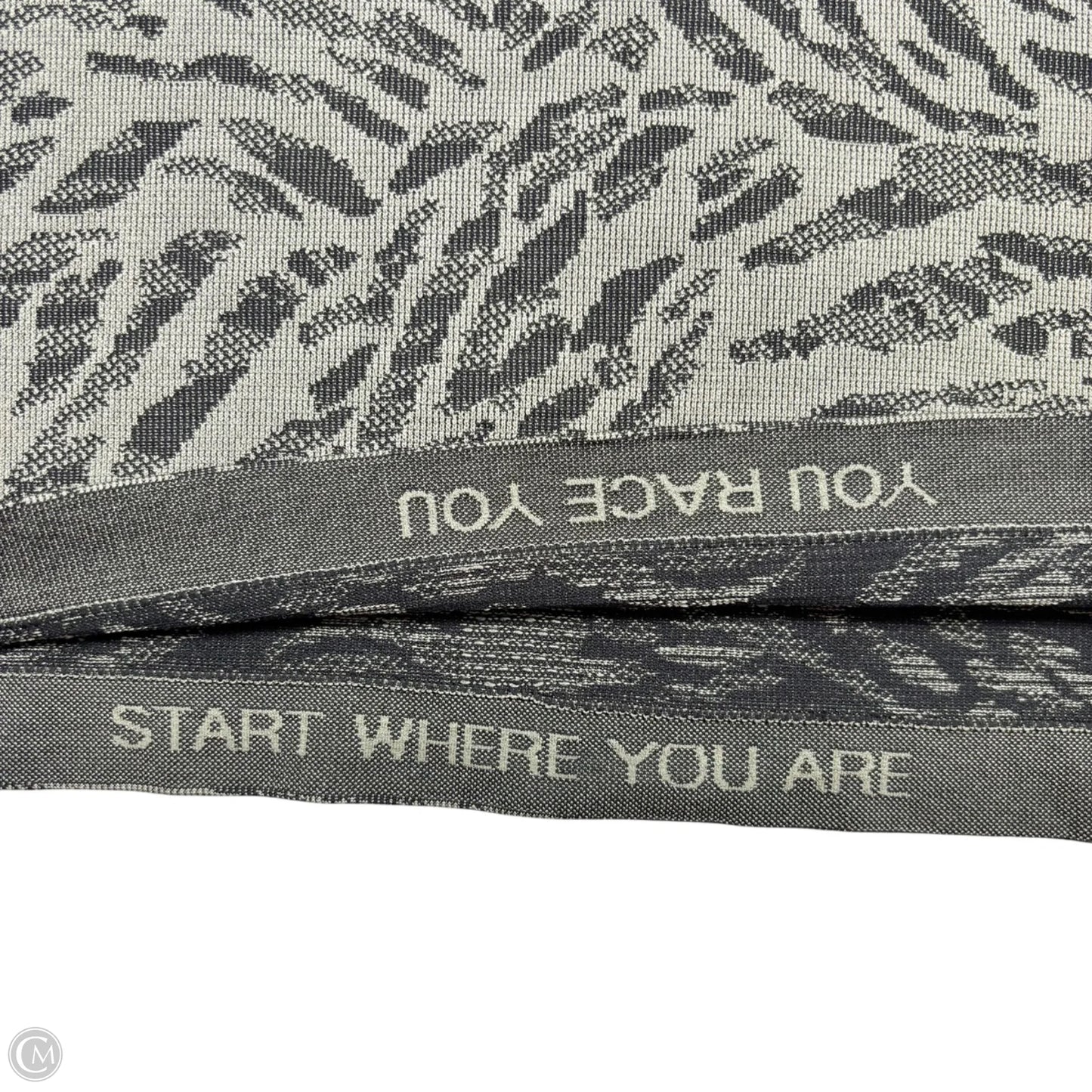 Athletic Top Short Sleeve By Lululemon In Black & Grey, Size: M