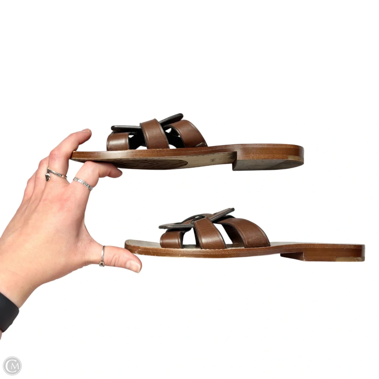 Sandals Designer By Coach In Brown, Size: 8.5