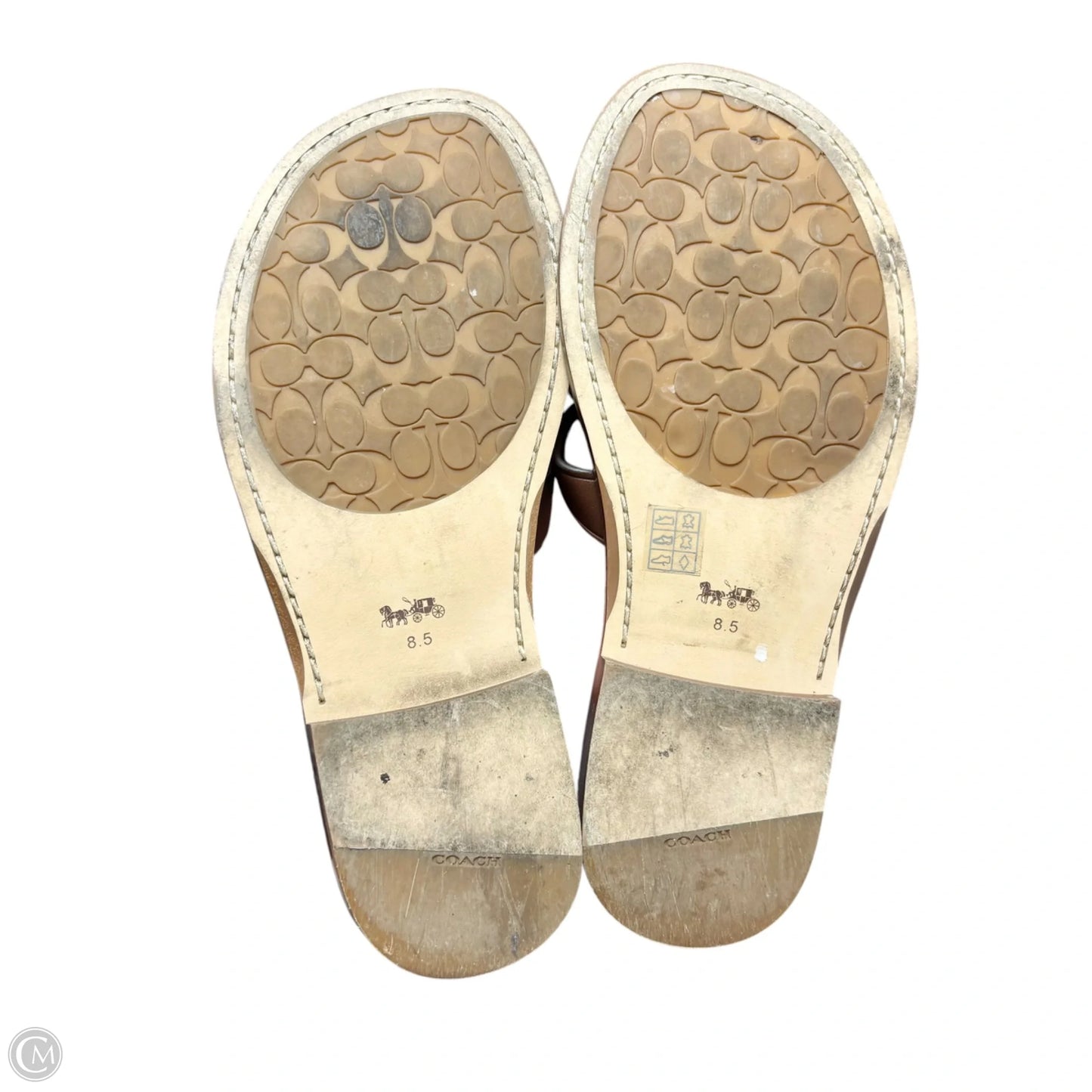 Sandals Designer By Coach In Brown, Size: 8.5