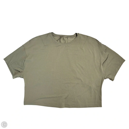 Athletic Top Short Sleeve By Lululemon In Green, Size: M